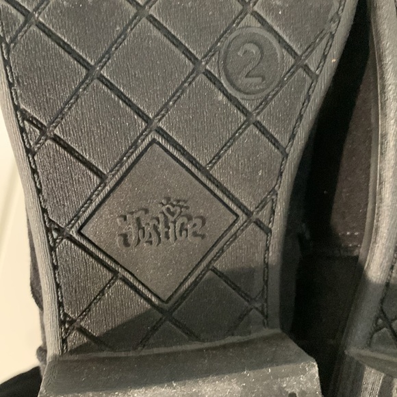 Justice Shoes Justice Girls Low Black Boots Size 2 Low Heel Black Velvet Poshmark